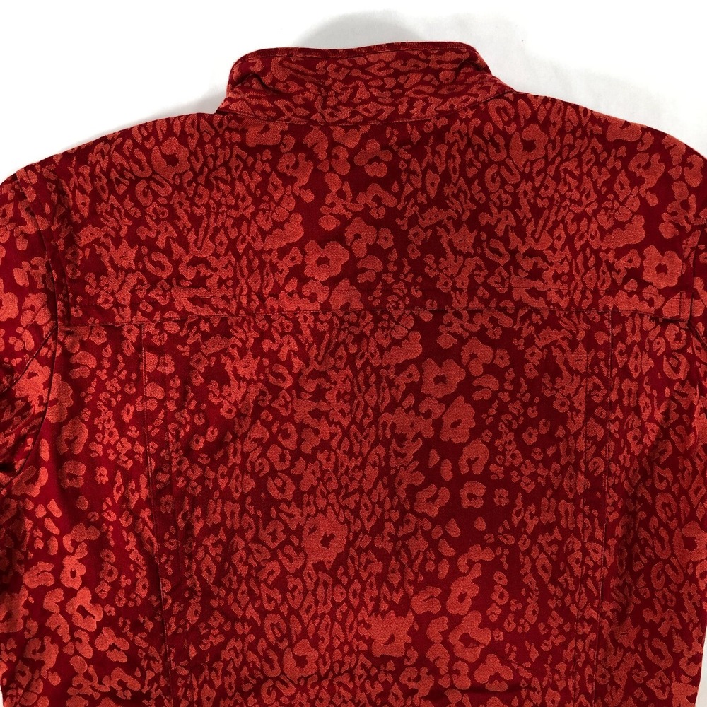 SUSAN BRISTOL Jacket Women's Size 12 Red‎ Orange Evening Full Zip Pockets - Picture 2 of 11